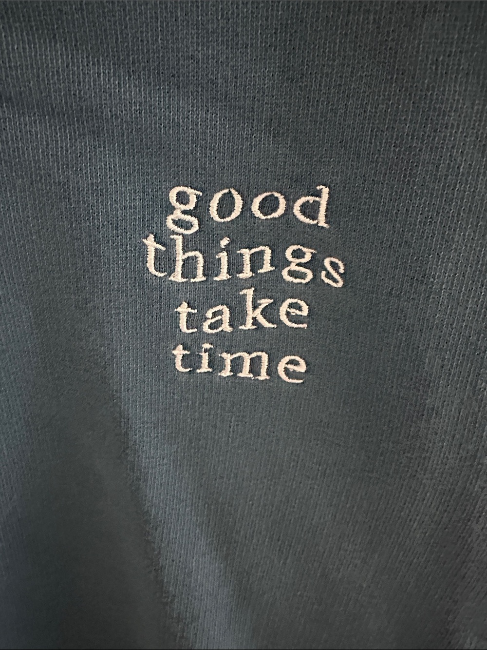 MATE the Label M/L Oversized Crewneck Sweatshirt with 'good things take time' - Picture 2 of 3